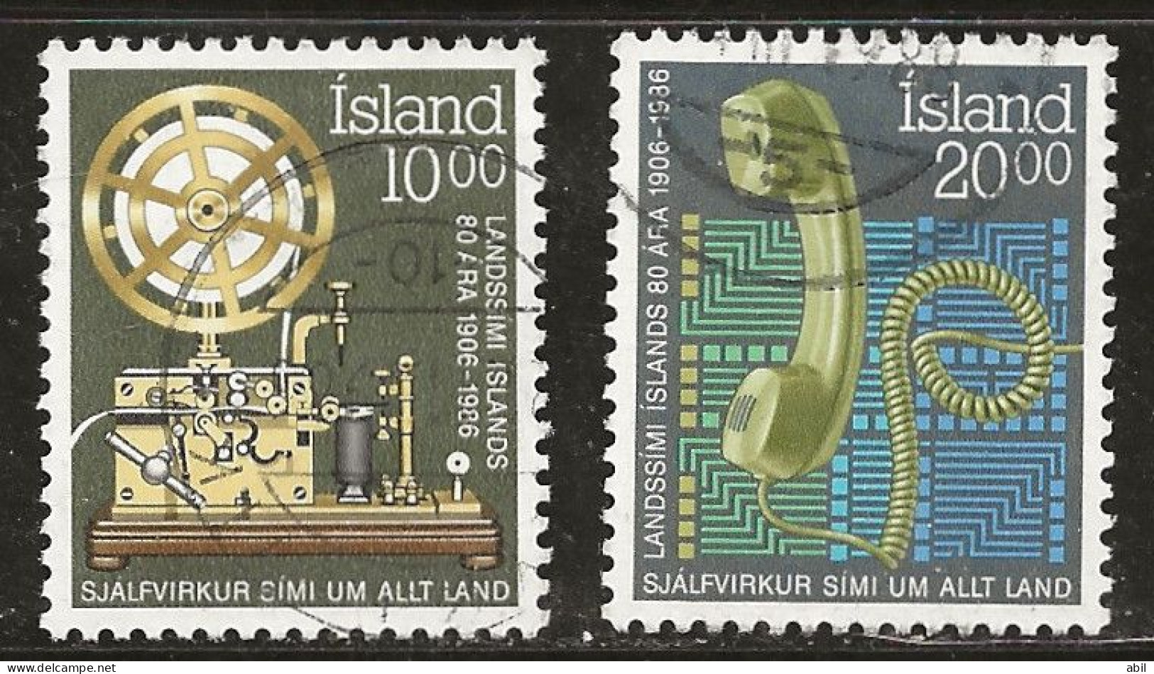 Islande 1986 N° Y&T : 611 Et 612 Obl. - Gebraucht