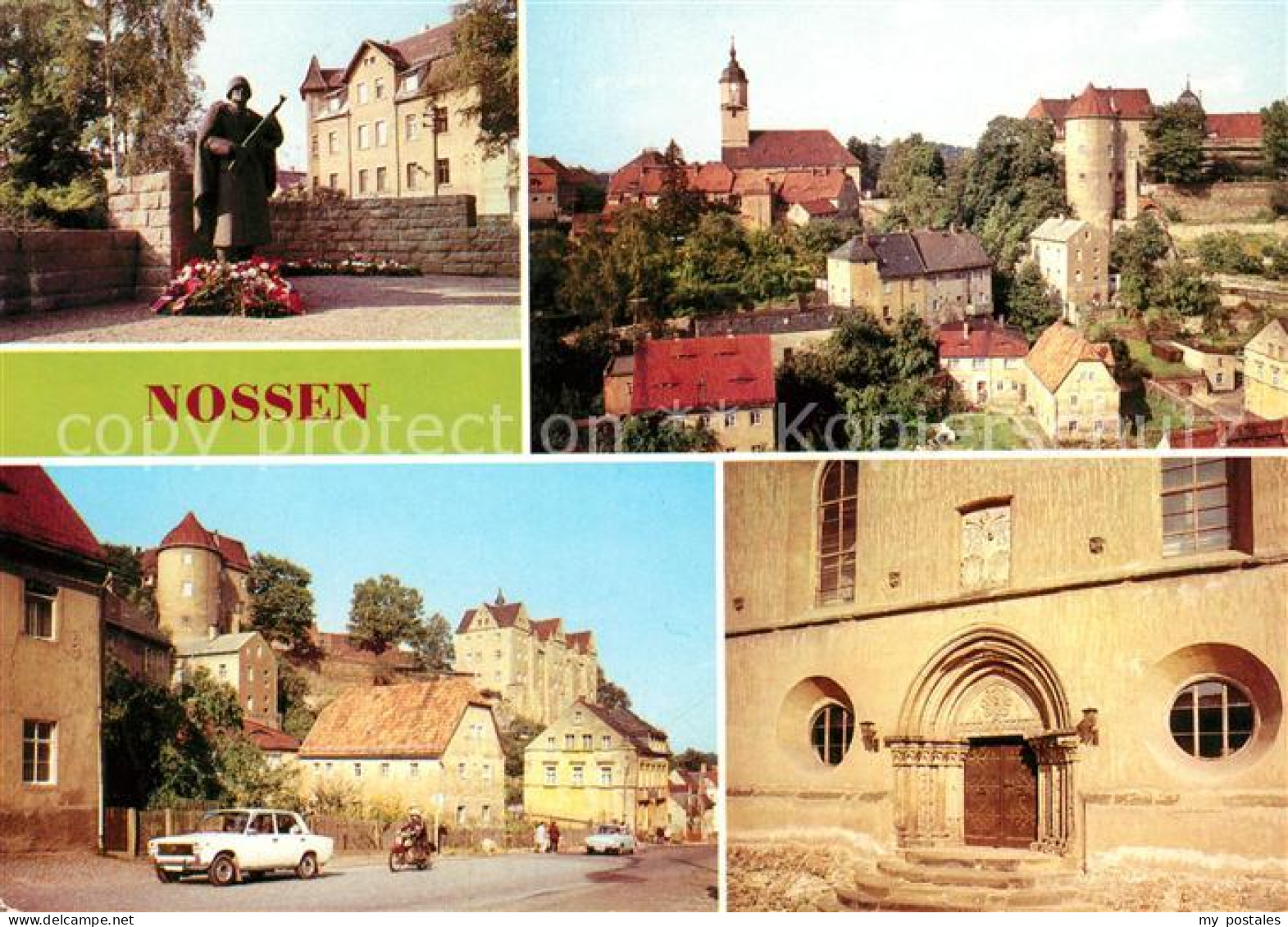 73017793 Nossen Ehrenmal Teilansicht Schloss Stadtkirche Portal Nossen - Nossen