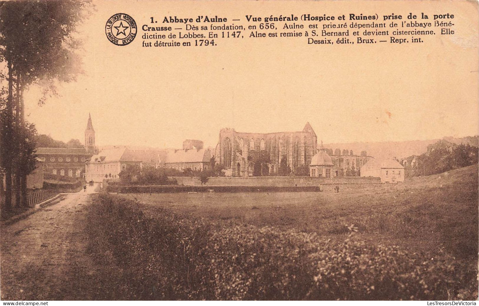 BELGIQUE - Abbaye D'Aulne - Vue Générale - Hospice Et Ruines Prise De La Porte Crausse - Carte Postale Ancienne - Other & Unclassified