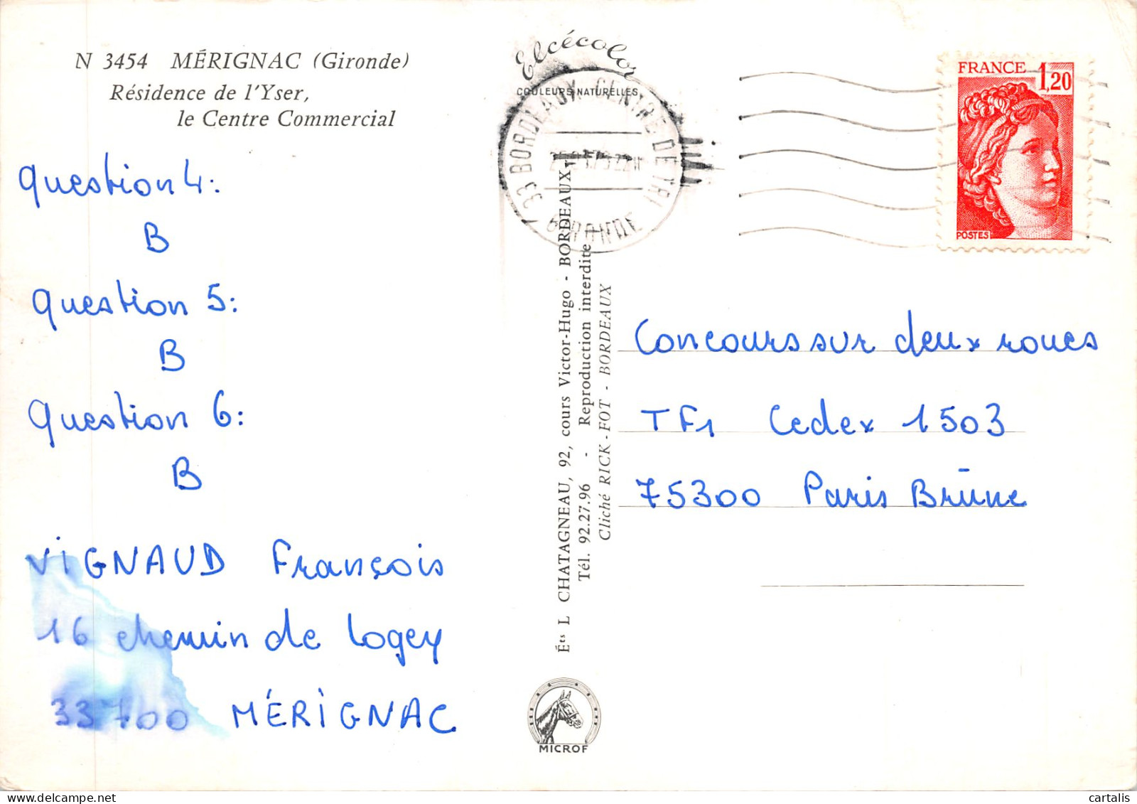 33-MERIGNAC-N 599-C/0087 - Merignac