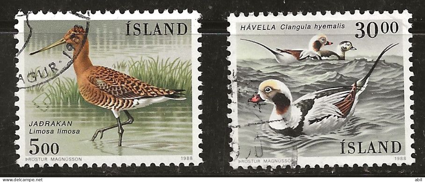 Islande 1988 N° Y&T : 644 Et 645 Obl. - Usados