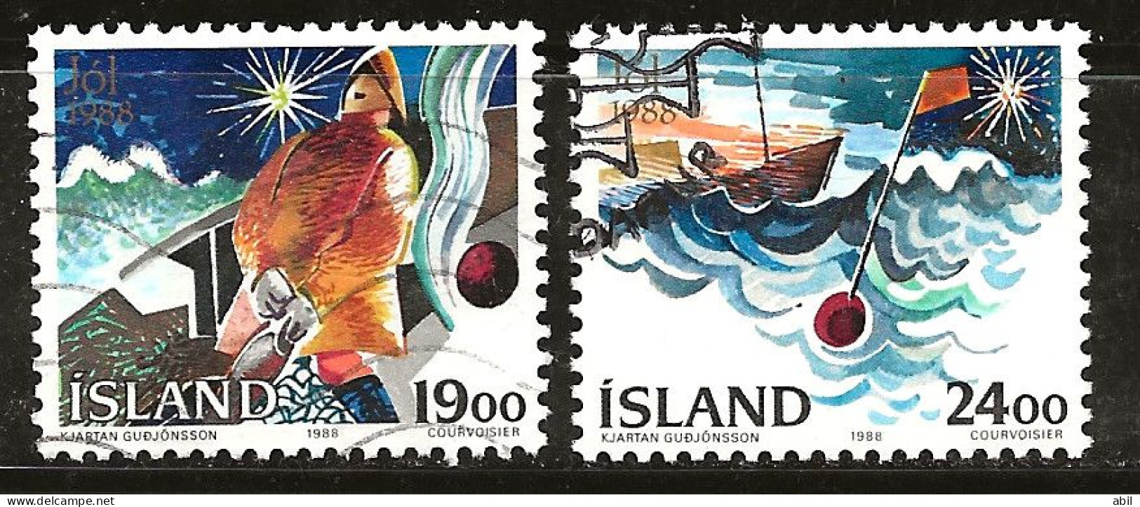 Islande 1988 N° Y&T : 648 Et 649 Obl. - Usati