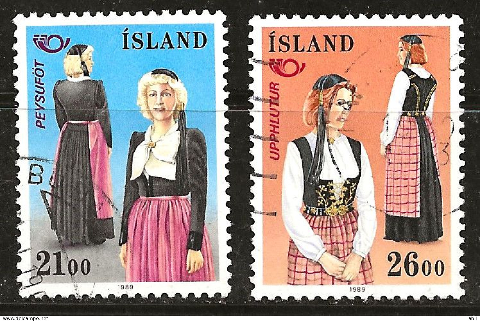 Islande 1989 N° Y&T : 652 Et 653 Obl. - Usati