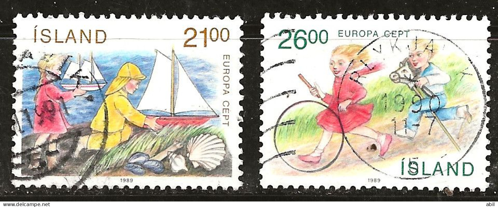 Islande 1989 N° Y&T : 654 Et 655 Obl. - Usados