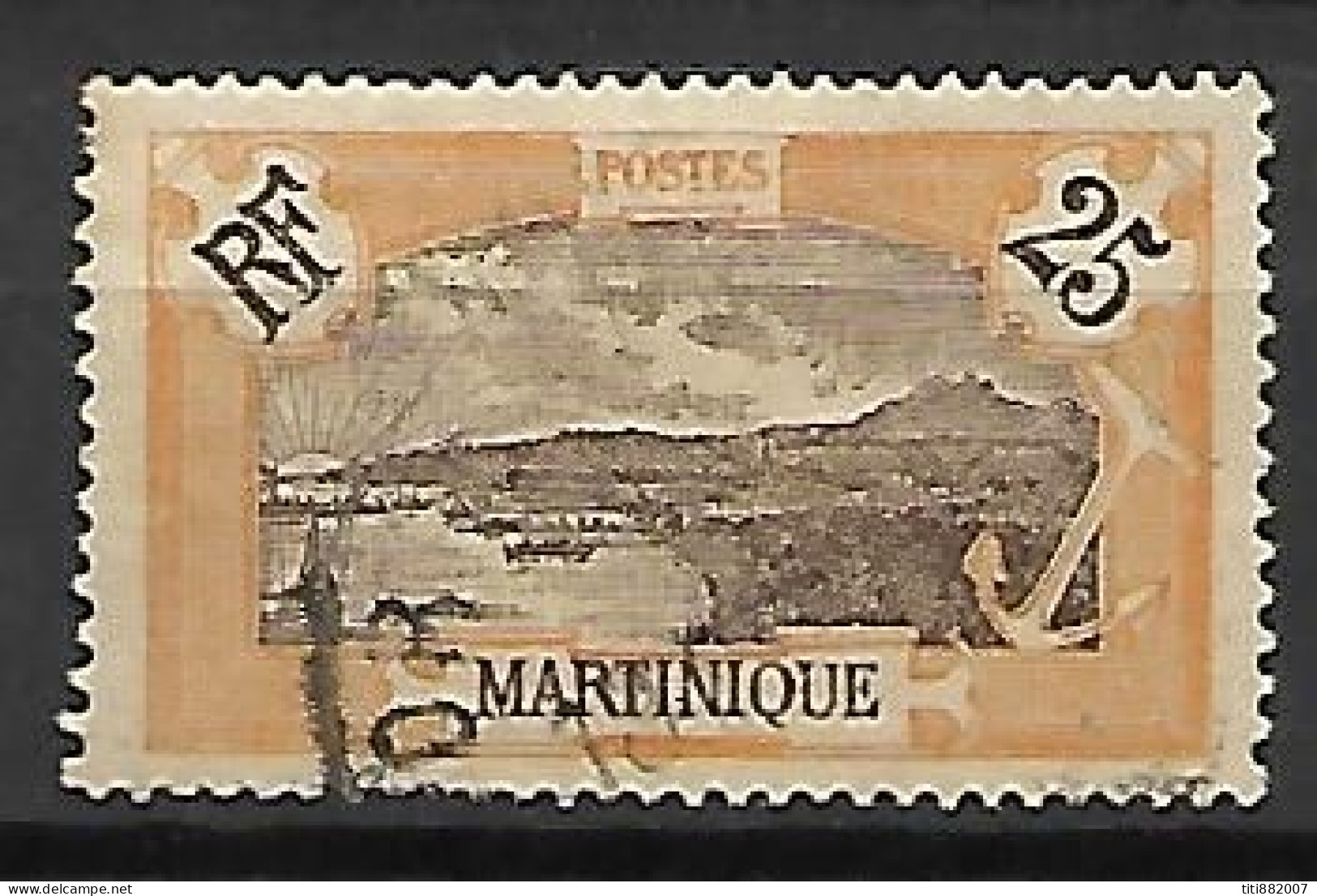 MARTINIQUE   -     Y&T N° 96.   Oblitéré .    La Rade. - Usati