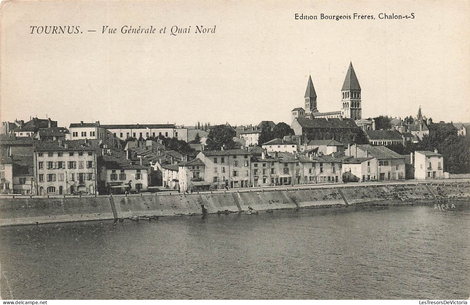 FRANCE - Tournus - Vue Générale Et Quai Nord - Vue Du Quai Et De Différents Maisons - Carte Postale Ancienne - Macon