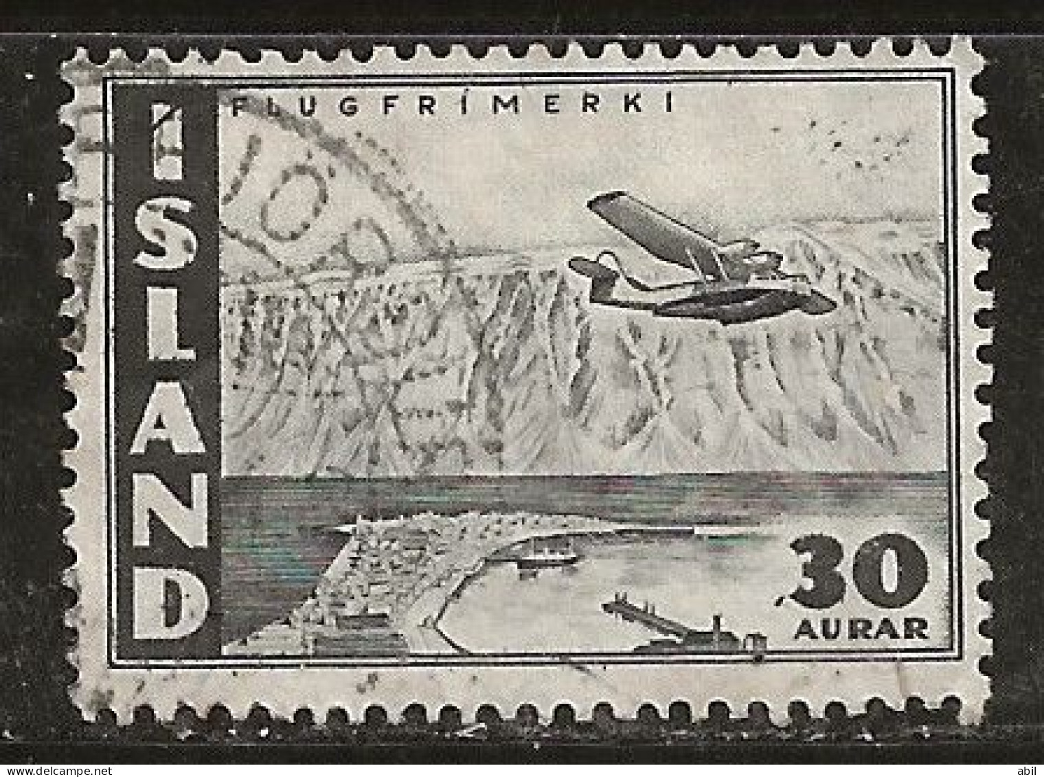 Islande 1947 N° Y&T : PA.22 Obl. - Poste Aérienne