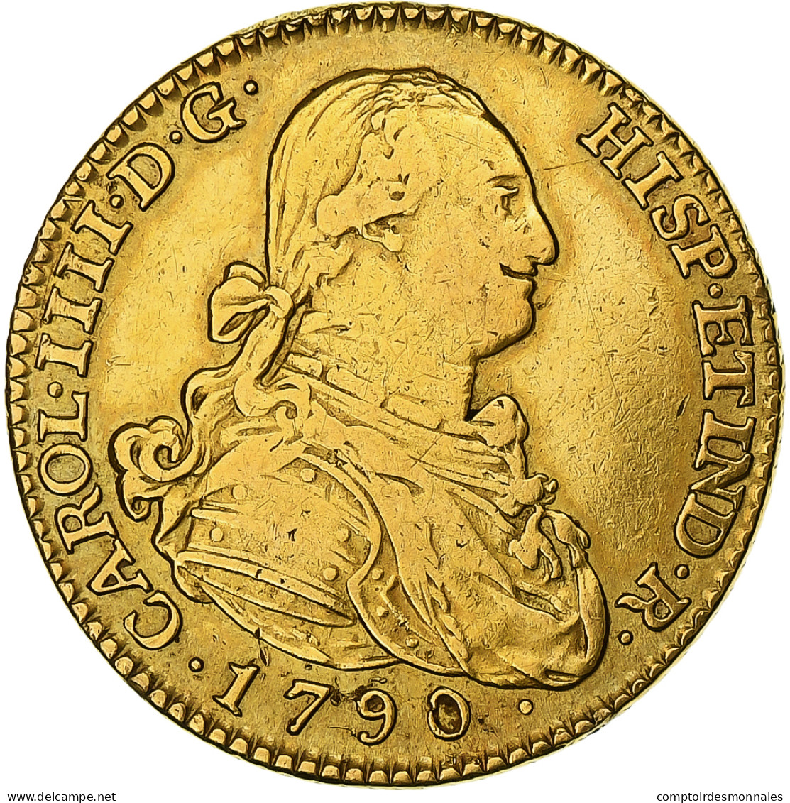 Espagne, Carlos IV, 2 Escudos, 1790, Madrid, Or, TTB, KM:435.1 - Premières Frappes