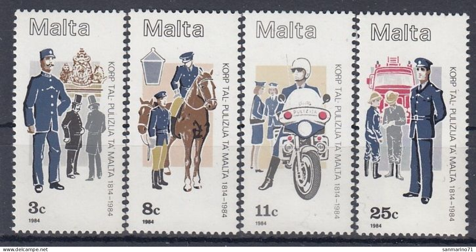 MALTA 706-709,unused - Polizei - Gendarmerie