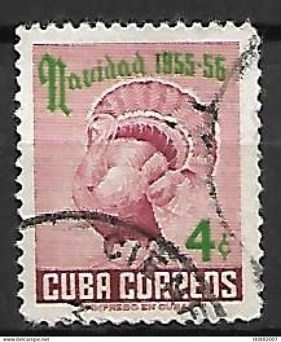 CUBA.   -   1958.   Y&T N° 432 Oblitéré.    Noël   /   Dinde. - Usados