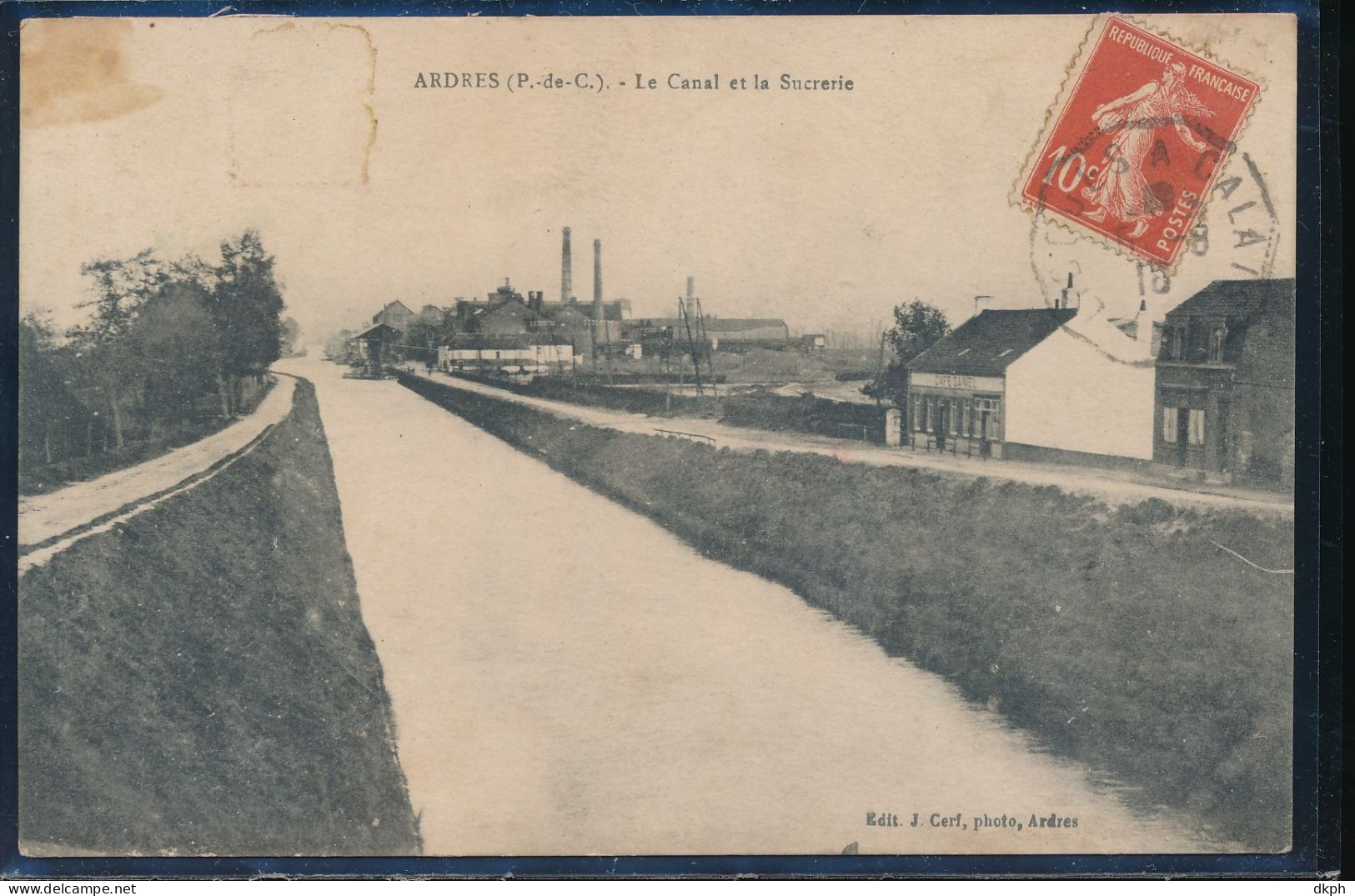 62 ARDRES LE CANAL ET LA SUCRERIE   REF MAR 845 - Ardres