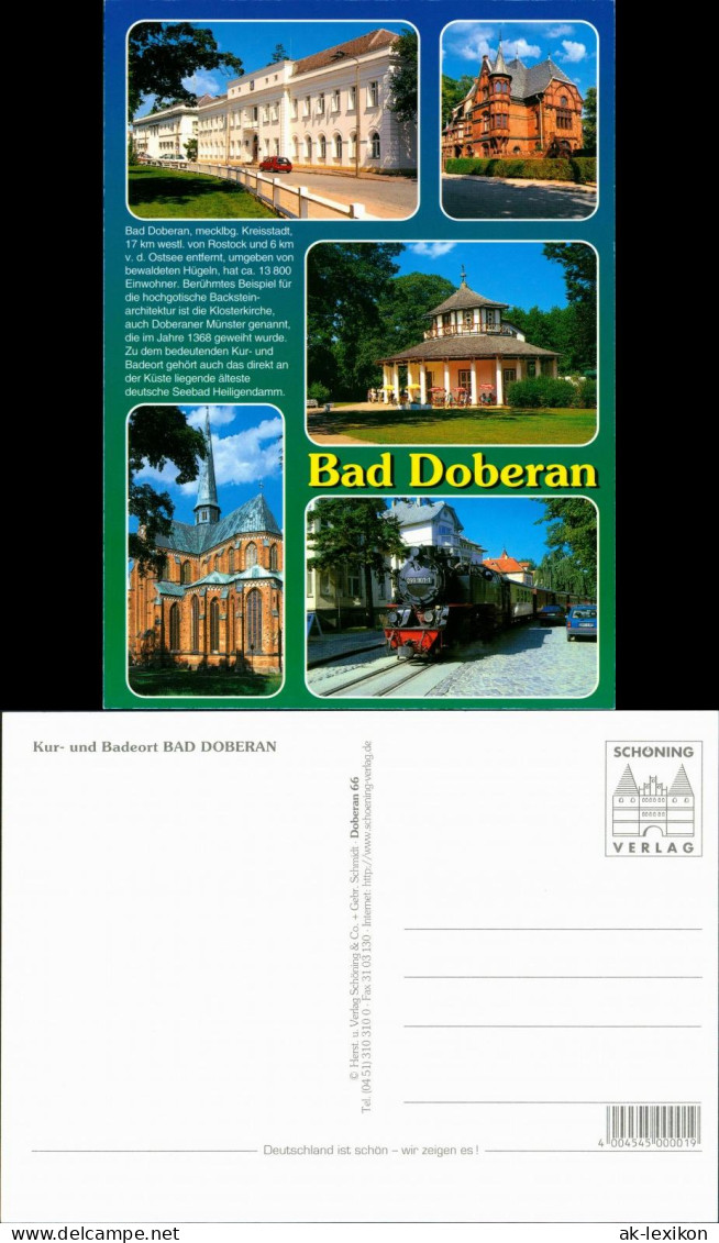 Ansichtskarte Bad Doberan Hotel, Villa, Kaffee, Kirche, Dampflokomotive 1994 - Bad Doberan