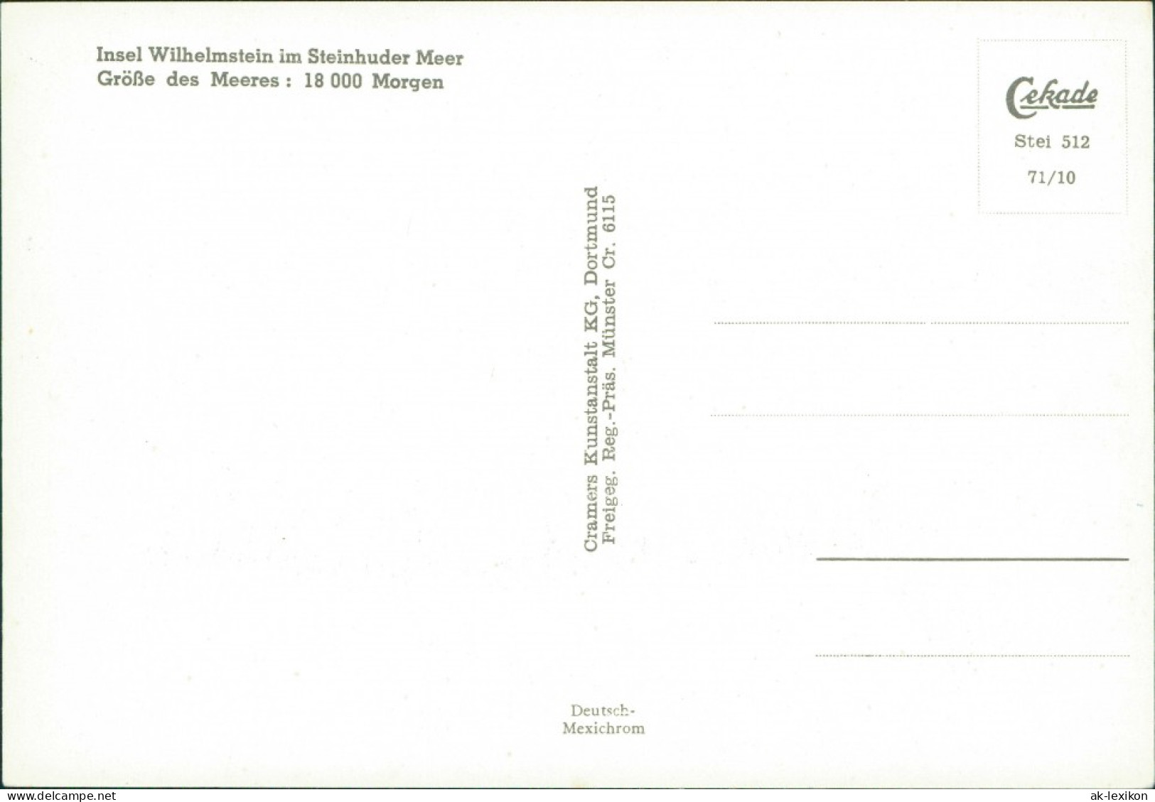 Ansichtskarte Wunstorf Insel Wilhelmstein Mit Festung 1971 - Wunstorf