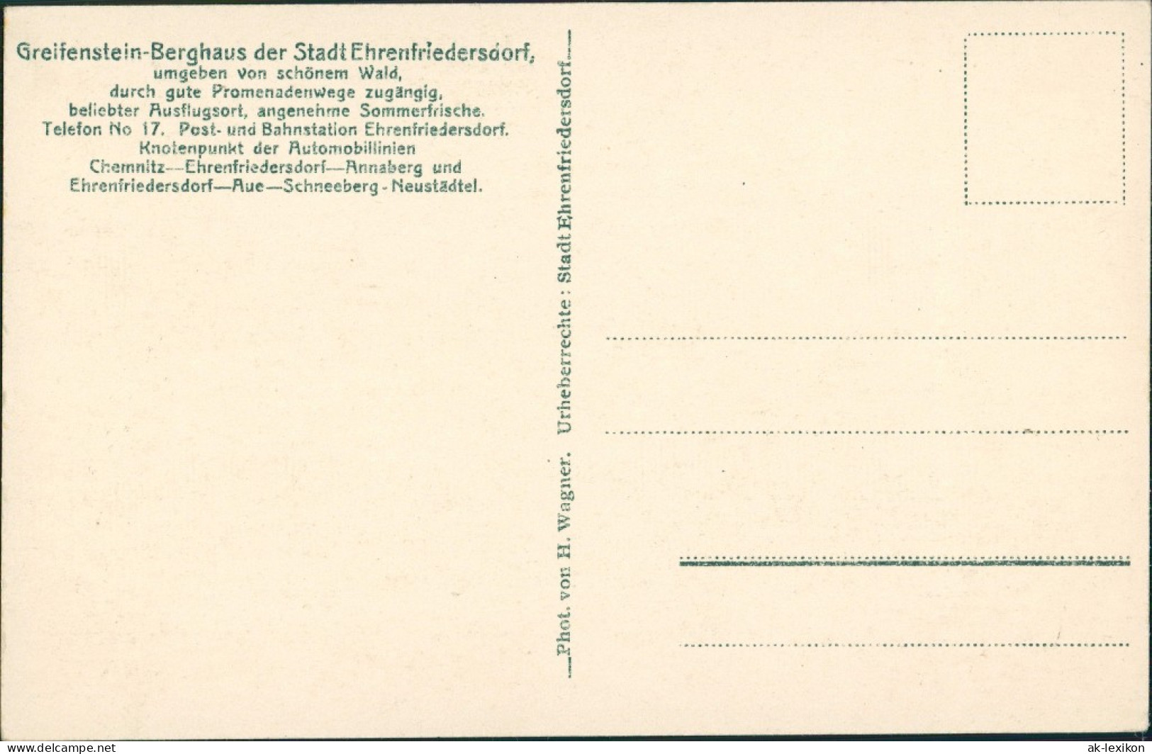 Ansichtskarte Ehrenfriedersdorf Greifensteine Xx 1914 - Ehrenfriedersdorf