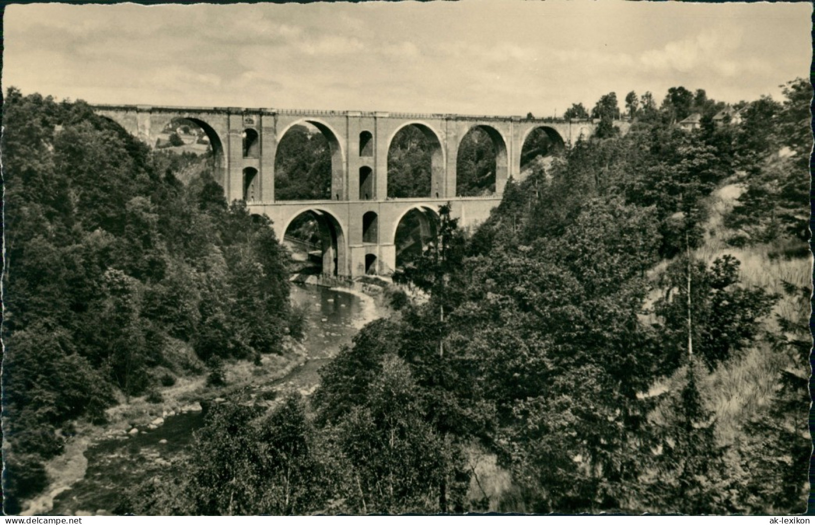 Ansichtskarte Jocketa-Pöhl Elstertalbrücke 1967 - Poehl