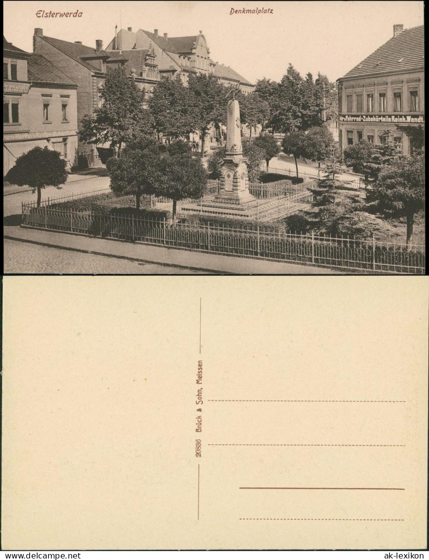Ansichtskarte Elsterwerda Wikow Denkmalplatz 1913 B - Elsterwerda