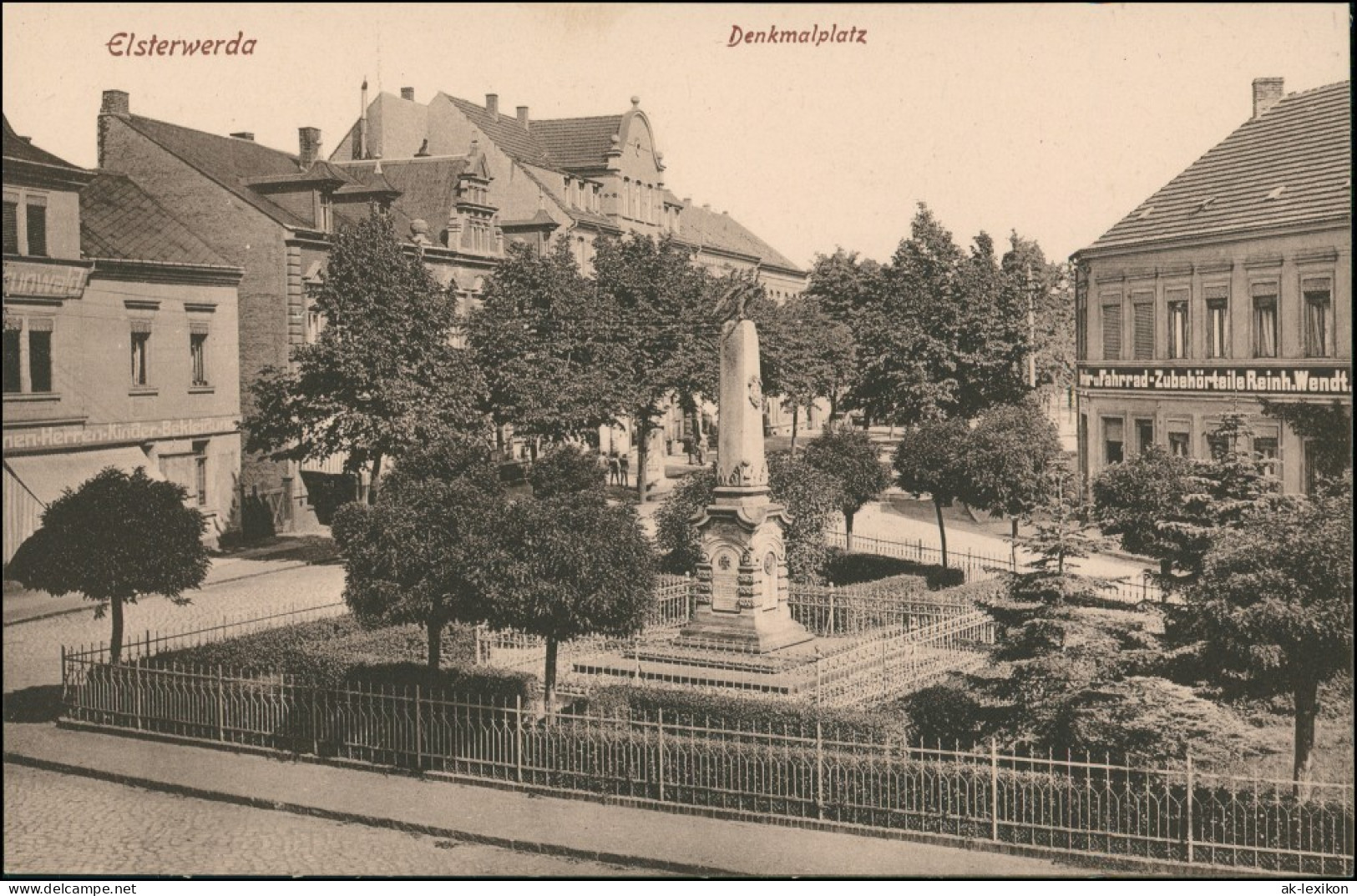 Ansichtskarte Elsterwerda Wikow Denkmalplatz 1913 B - Elsterwerda