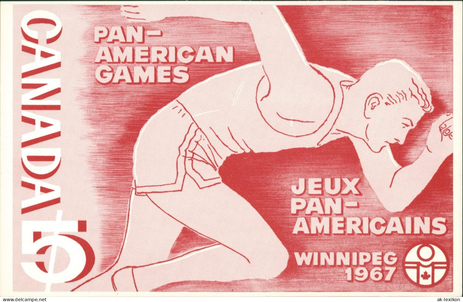 Postcard Winnipeg Reproduction Pan-American Games (1967), Sport 1967 - Winnipeg