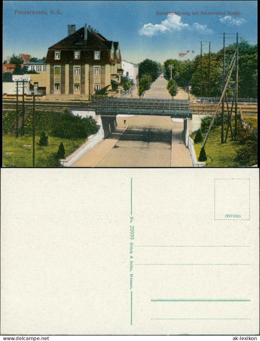 Ansichtskarte Finsterwalde Grabin Sonnewalder Straße 1914  - Finsterwalde