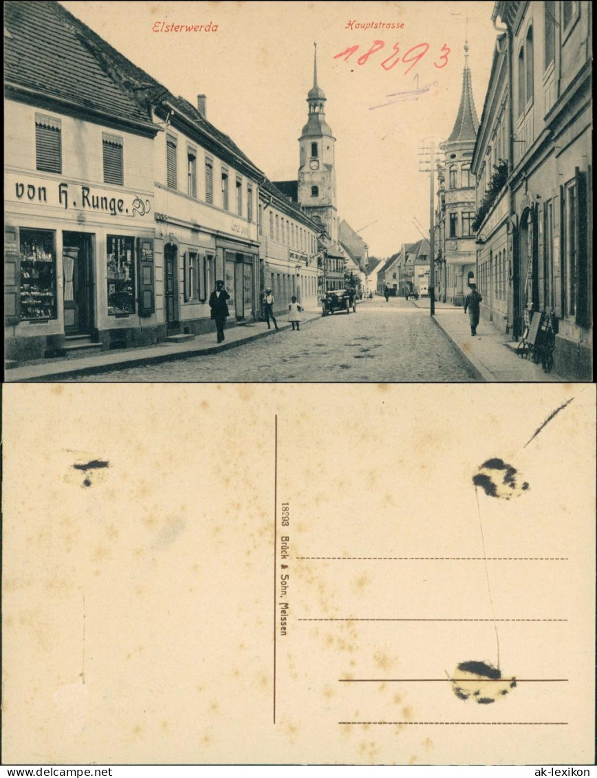 Ansichtskarte Elsterwerda Wikow Hauptstraße - Runge 1913 - Elsterwerda