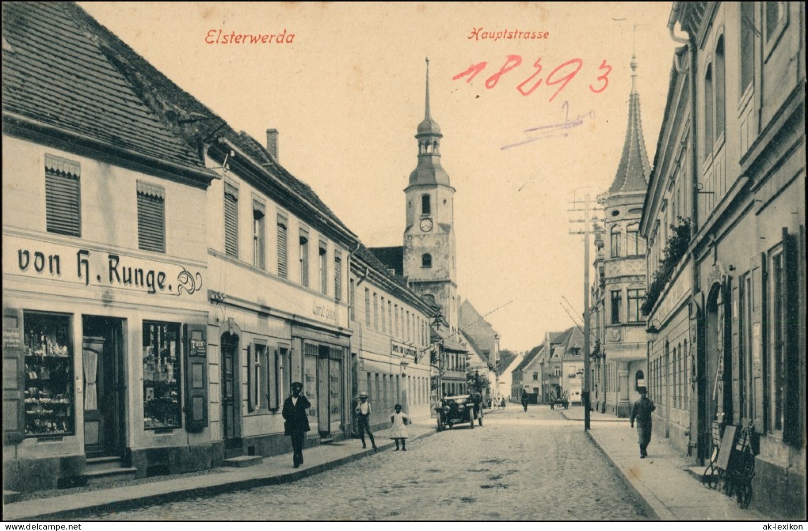 Ansichtskarte Elsterwerda Wikow Hauptstraße - Runge 1913 - Elsterwerda