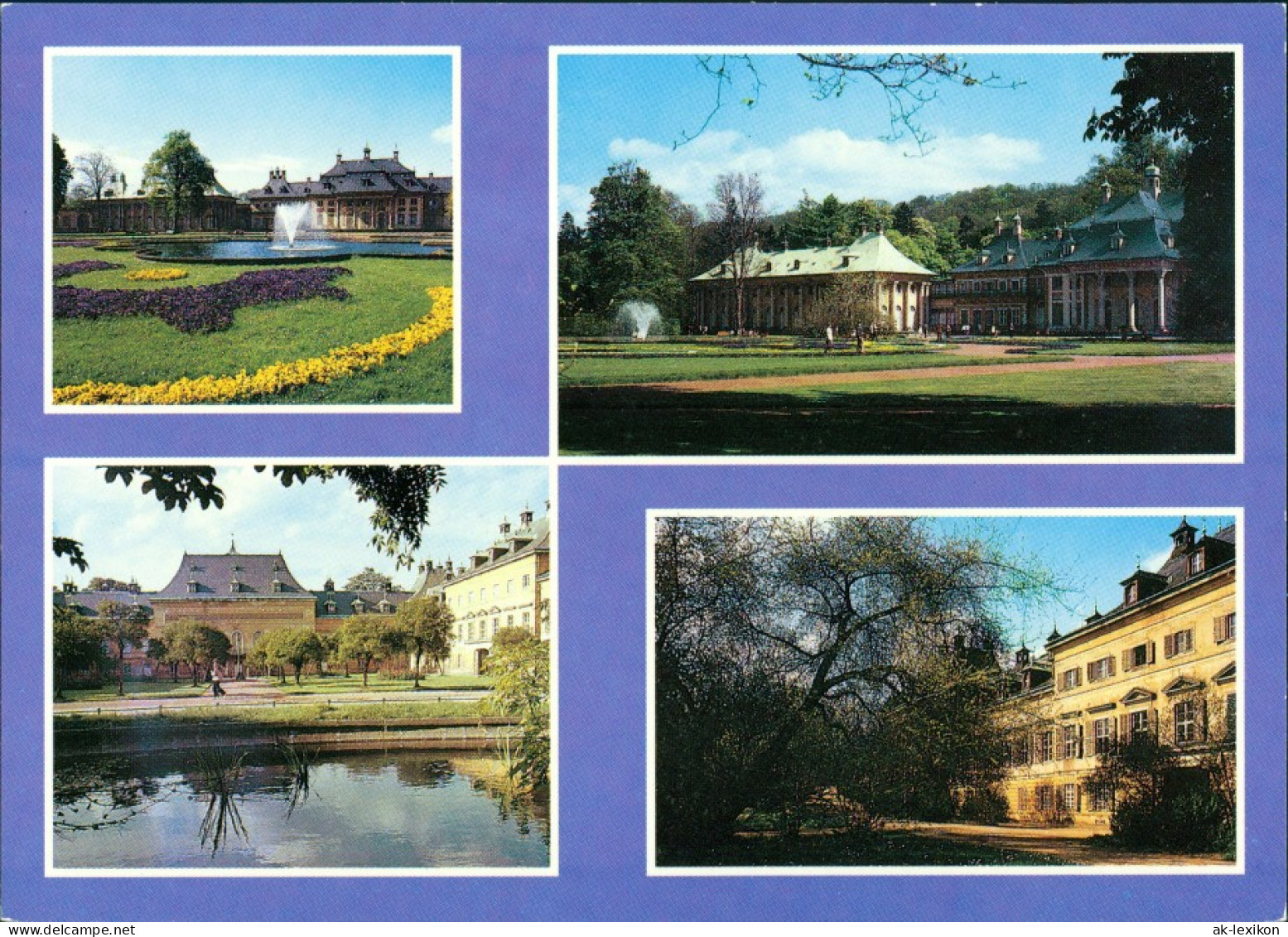 Ansichtskarte Pillnitz Schloss Pillnitz, Teich Und Garten, 4 Bild 1987 - Pillnitz