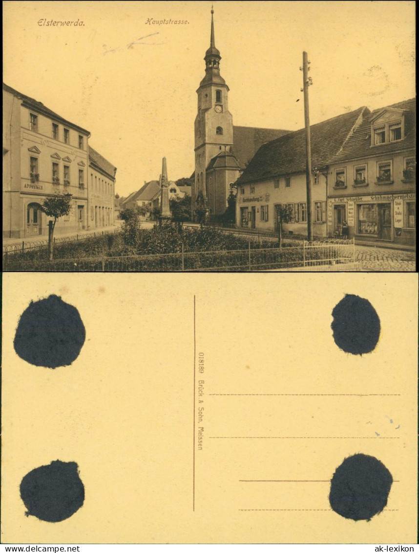 Ansichtskarte Elsterwerda Wikow Hauptstraße 1918  - Elsterwerda