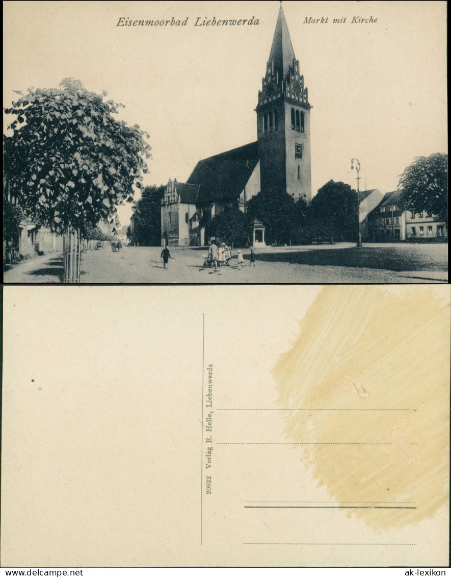 Ansichtskarte Bad Liebenwerda Markt Mit Nikoleikirche 1918 B - Bad Liebenwerda
