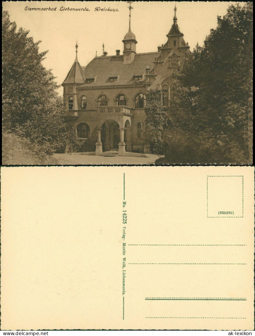 Ansichtskarte Bad Liebenwerda Kreishaus (Eisenmoorbad) 1913 - Bad Liebenwerda