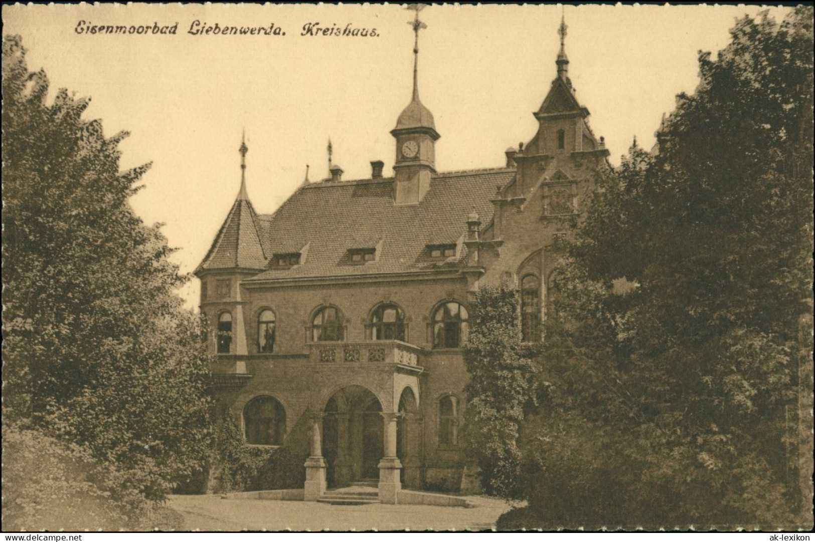 Ansichtskarte Bad Liebenwerda Kreishaus (Eisenmoorbad) 1913 - Bad Liebenwerda