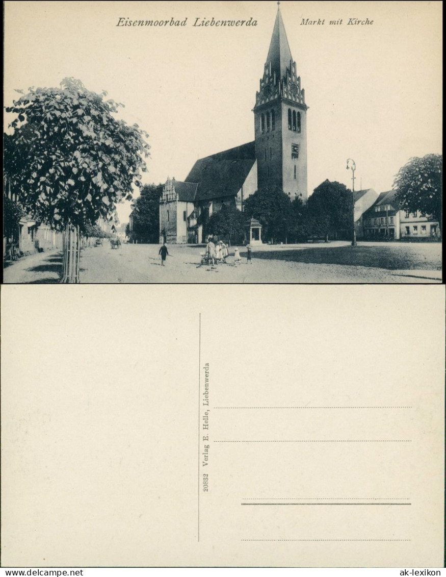 Ansichtskarte Bad Liebenwerda Markt Mit Nikoleikirche 1918 - Bad Liebenwerda