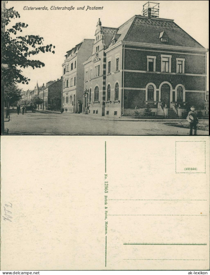 Ansichtskarte Elsterwerda Wikow Elsterstraße, Und Postamt 1911 B - Elsterwerda