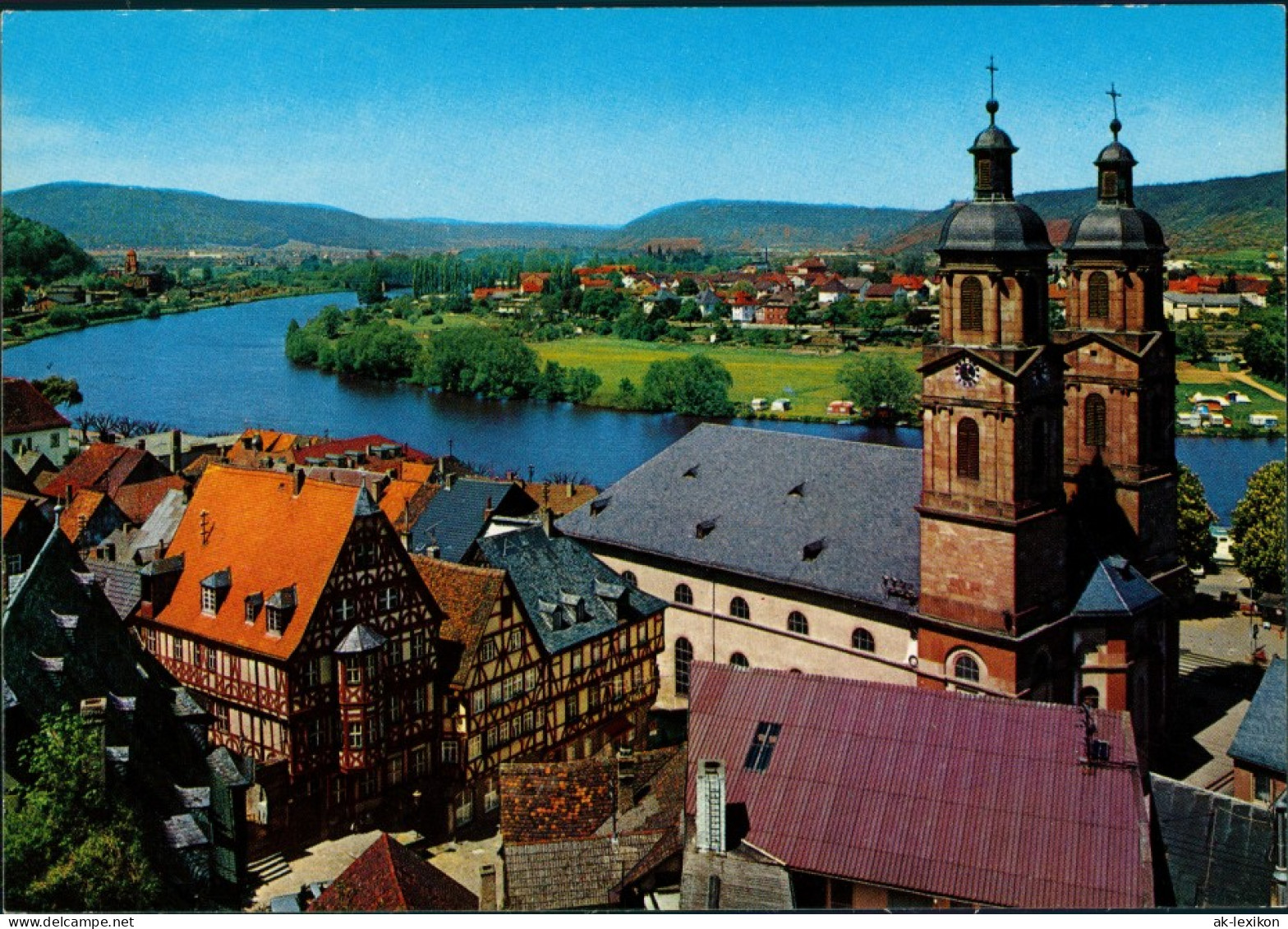 Ansichtskarte Miltenberg (Main) Main Und Kirche Fachwerkhäuser 1980 - Miltenberg A. Main