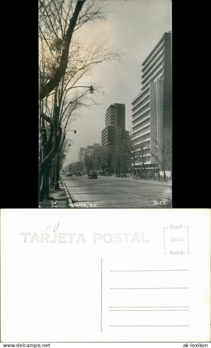 Mexiko-Stadt Ciudad De México (D. F.) Mexiko- Hochhaus, Strasse, Auto 1950 - México