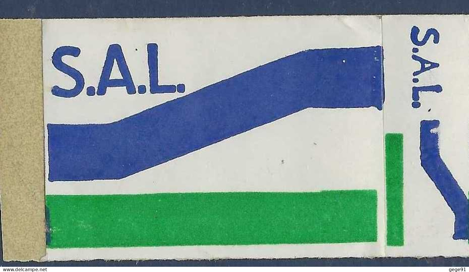 Etiquette Expérimentale SAL - Surface Mail Air Lifted - 1985 - Andere & Zonder Classificatie