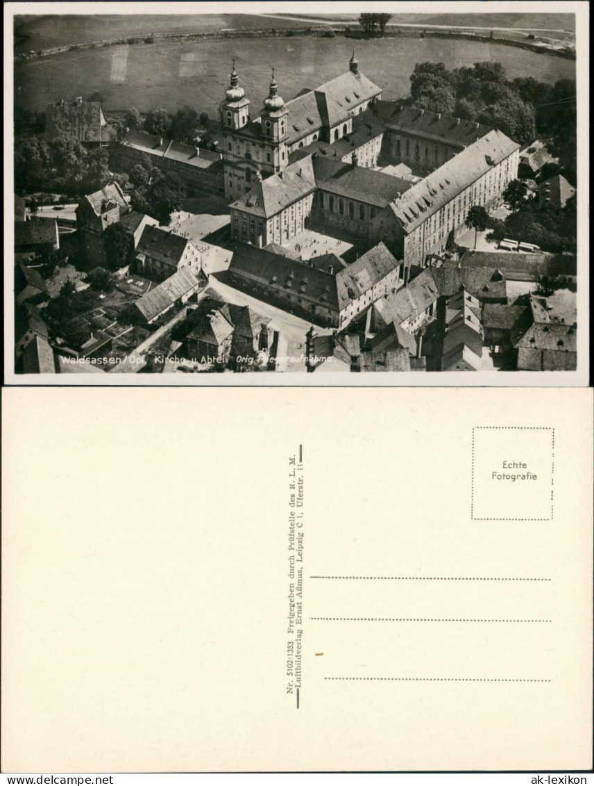 Ansichtskarte Waldsassen Luftbild 1930 - Waldsassen