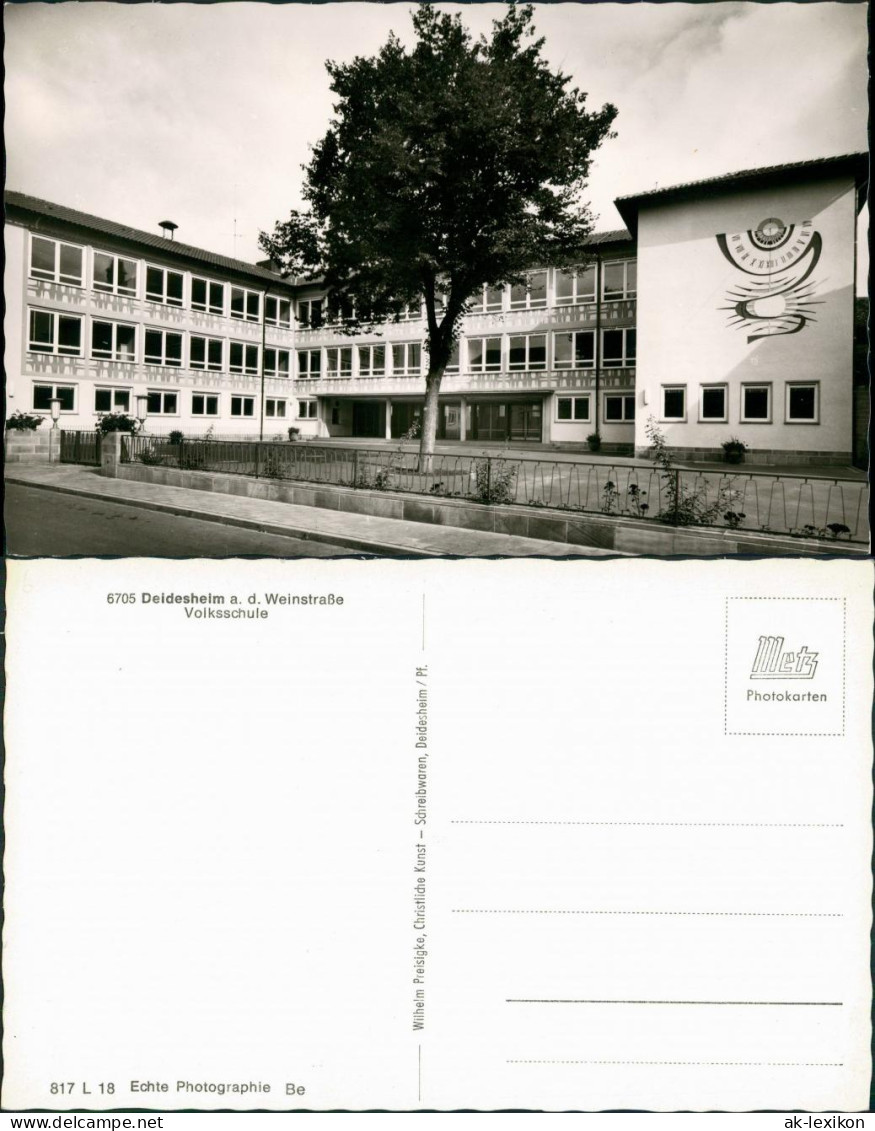 Ansichtskarte Deidesheim Volksschule 1962 - Deidesheim