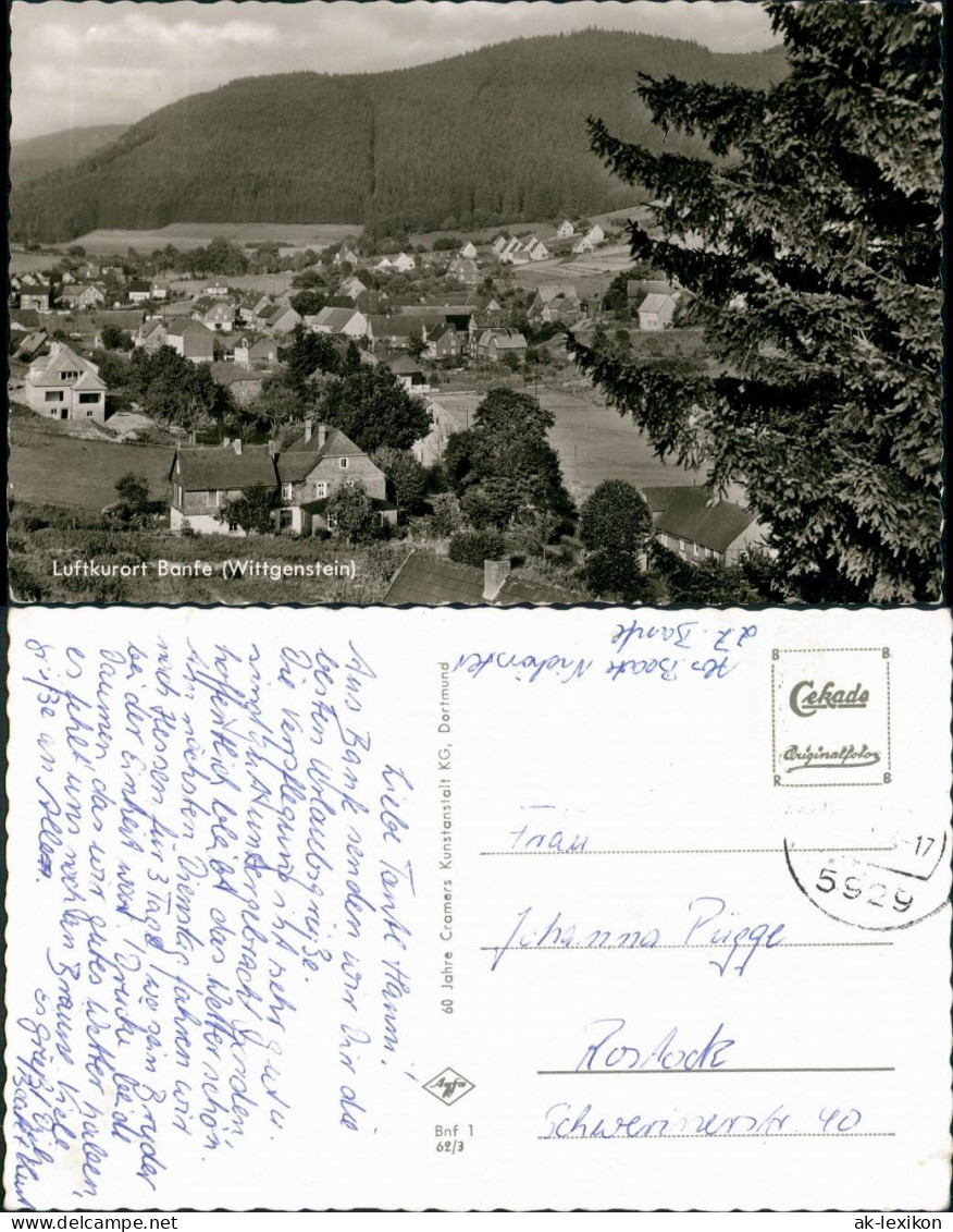 Banfe-Bad Laasphe Dorf Panorama Banfe Wittgenstein Gesamtansicht 1960/1962 - Bad Laasphe