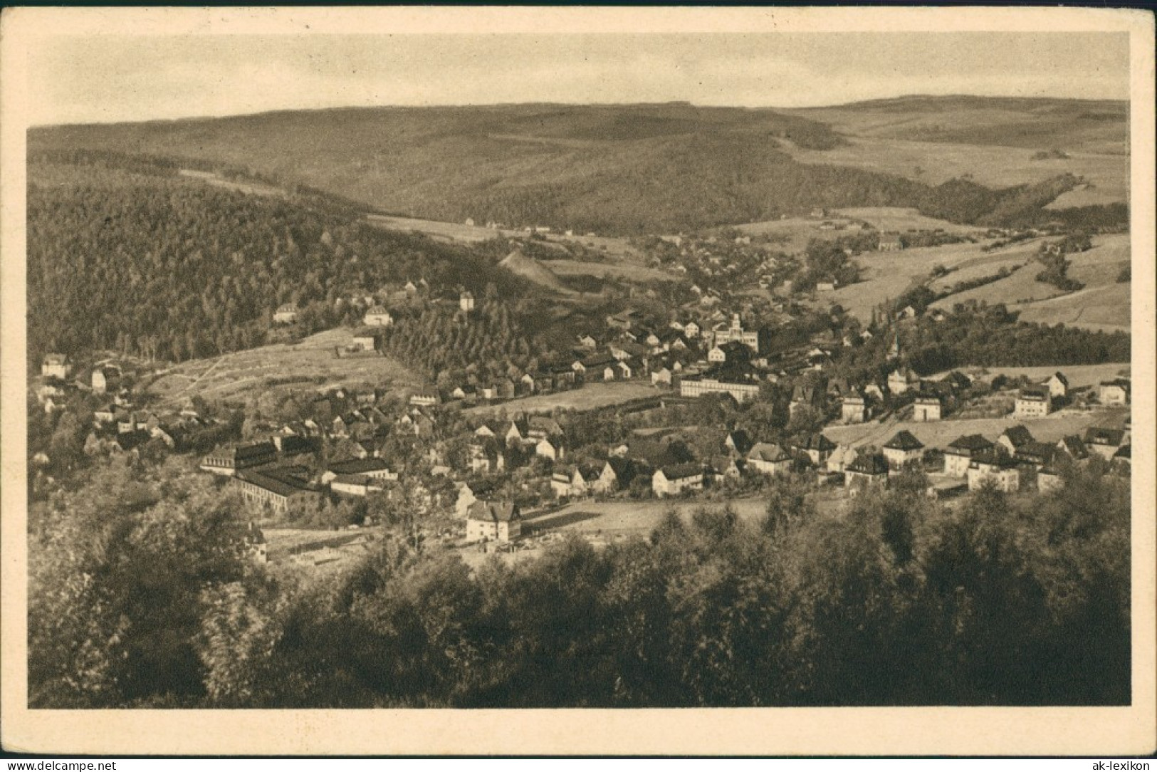 Ansichtskarte Oberschlema-Bad Schlema Blick Auf Die Stadt 1934 - Bad Schlema