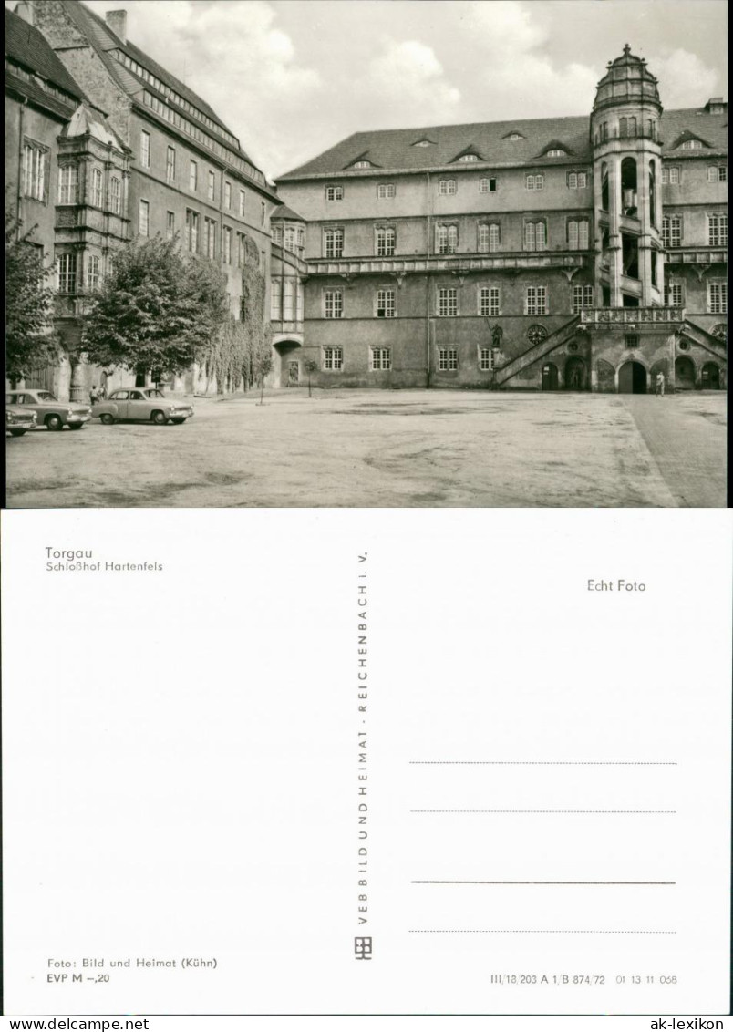 Ansichtskarte Torgau Schlosshof Hartenfels Mit Wartburg 311 1972 - Torgau