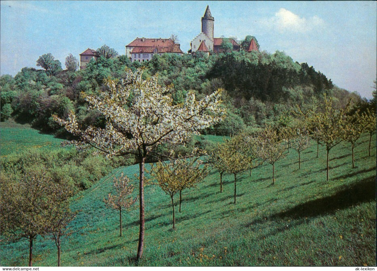 Ansichtskarte Kahla (Thüringen) Die Leuchtenburg Mit Kirschblüten 1979 - Kahla