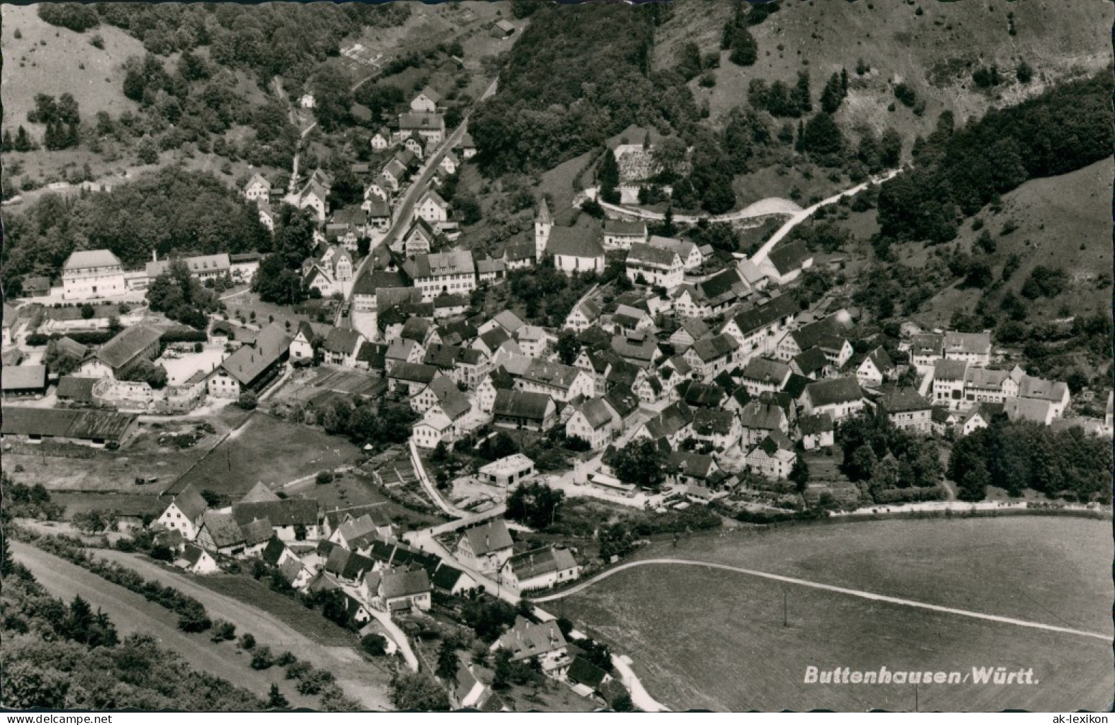 Buttenhausen-Münsingen (Württemberg) Luftbild Überflug   Württemberg 1955 - Münsingen