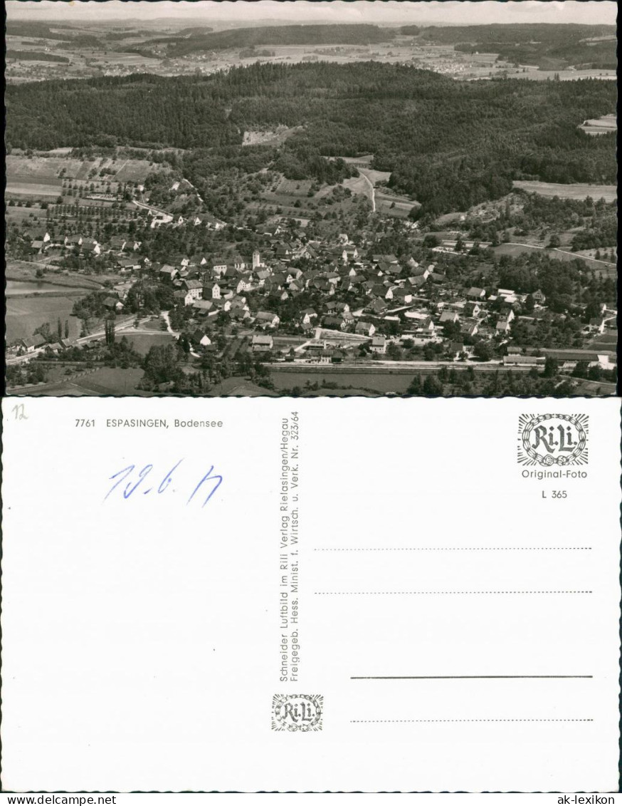 Espasingen-Stockach Luftbild Überflug Espasingen Bodensee Region 1960 - Stockach