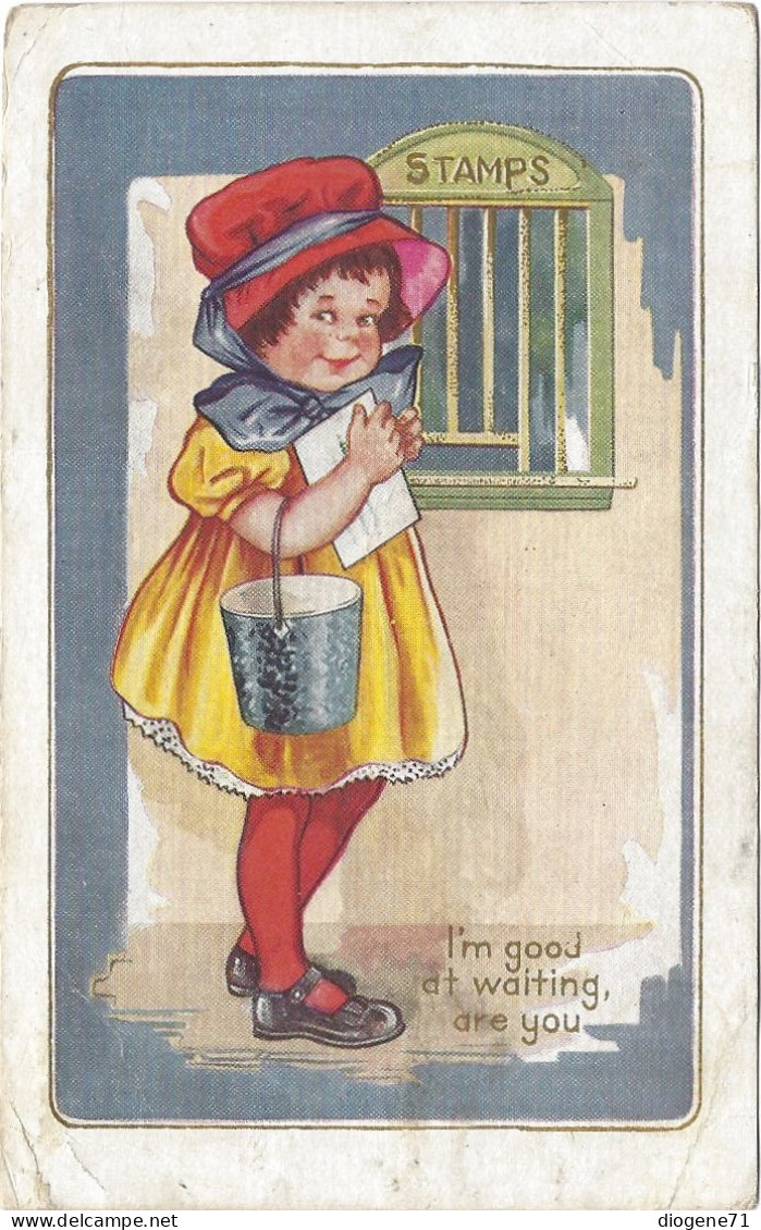 I'm Good At Waiting, Are You 1917 Girl Stamps - Valentinstag