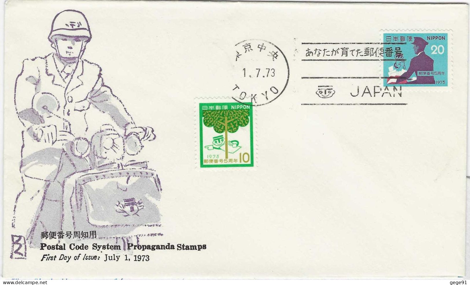 YT 1085 1086 - FDC - Campagne De 1973 De Sensibilisation Au Code Postal - Code Postal