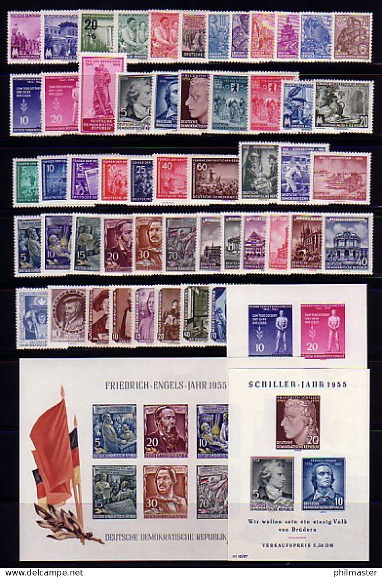 447-509 DDR-Jahrgang 1955 Komplett, Postfrisch ** / MNH - Colecciones Anuales