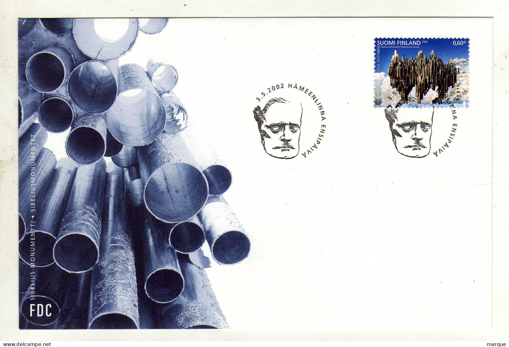 Enveloppe 1er Jour FINLANDE SUOMI FINLAND Oblitération HAMEENLINNA ENSPIPAIVA 03/05/2002 - FDC