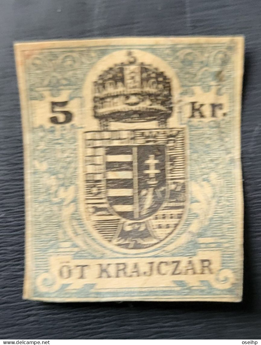 Timbre Vignette Fiscal Taxe Hongrie 5 KP ÖT KRAJCZAR - Revenue Stamps