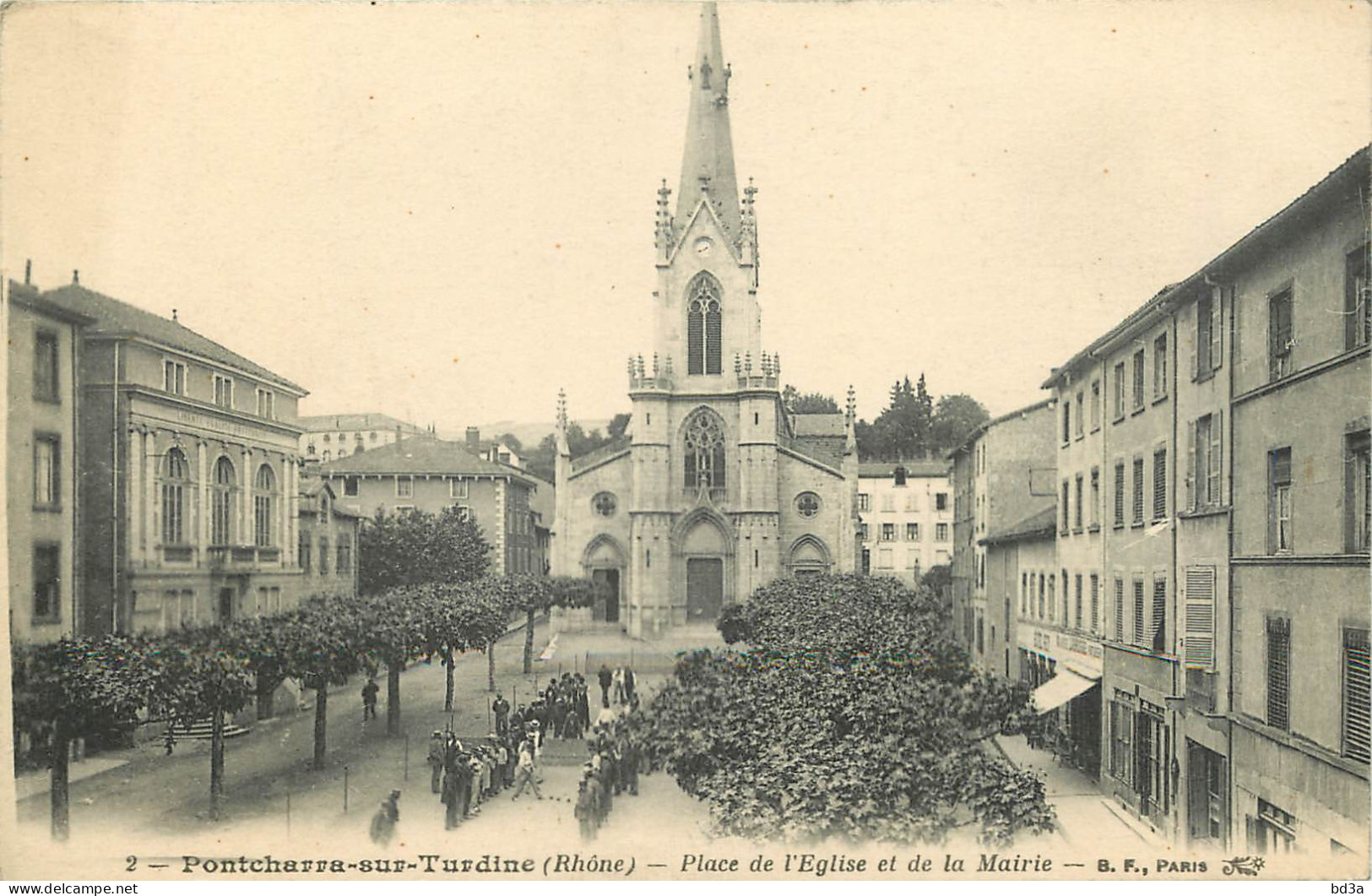  69 - PONTCHARRA SUR TURDINE -Place De L'Eglise - Jeu De Boules - Pontcharra-sur-Turdine