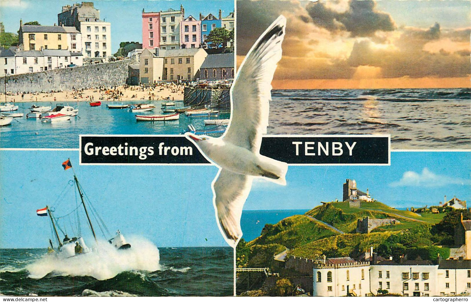 Wales Greetings From Tenby Multi View - Pembrokeshire